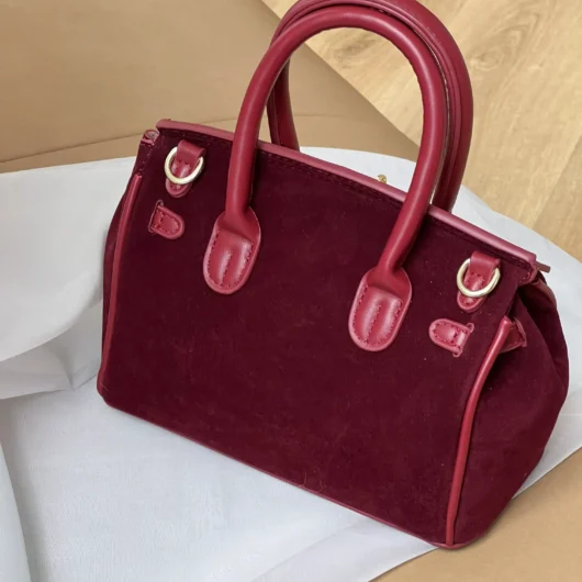 Сумка в стилі Hermes Medium size бордовий