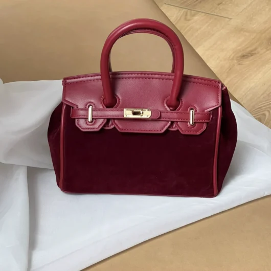 Сумка в стилі Hermes Medium size бордовий