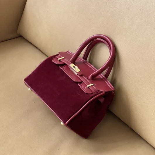 Сумка в стилі Hermes Small size бордовий