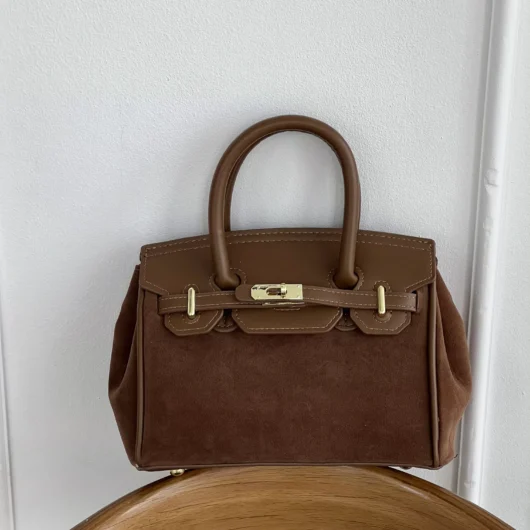 Сумка в стилі Hermes Medium size коричневий