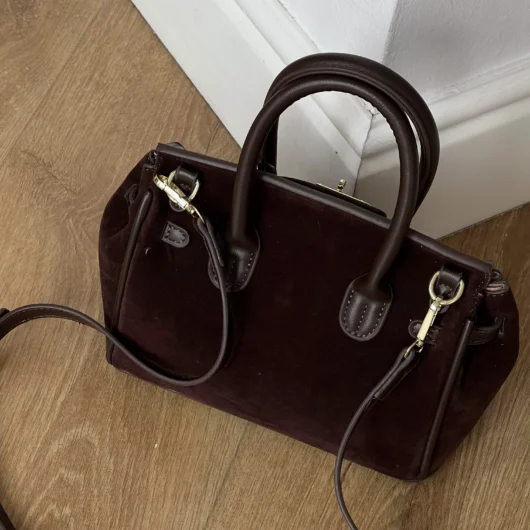 Сумка в стилі Hermes Medium size шоколадний