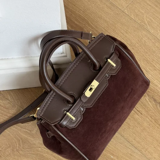 Сумка в стилі Hermes Small size шоколадний
