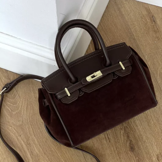 Сумка в стилі Hermes Small size шоколадний