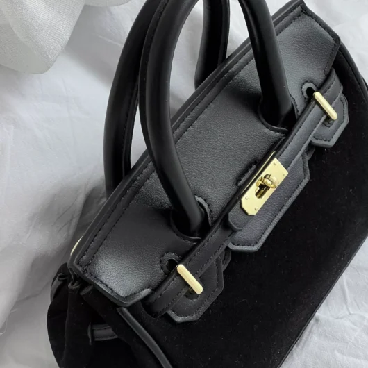 Сумка в стилі Hermes Medium size чорний
