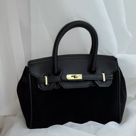 Сумка в стилі Hermes Medium size чорний