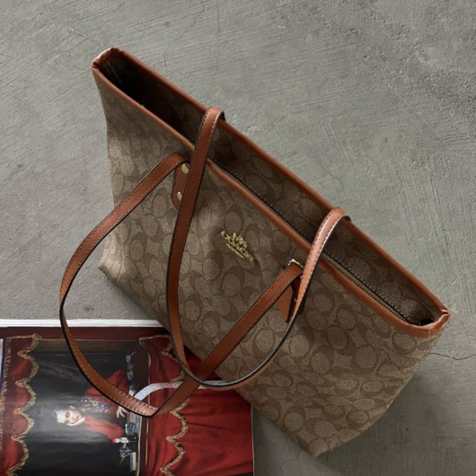 Сумка Coach Big size шопер бежевий
