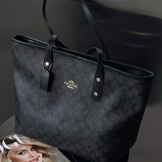 Сумка Coach Big size шопер чорний