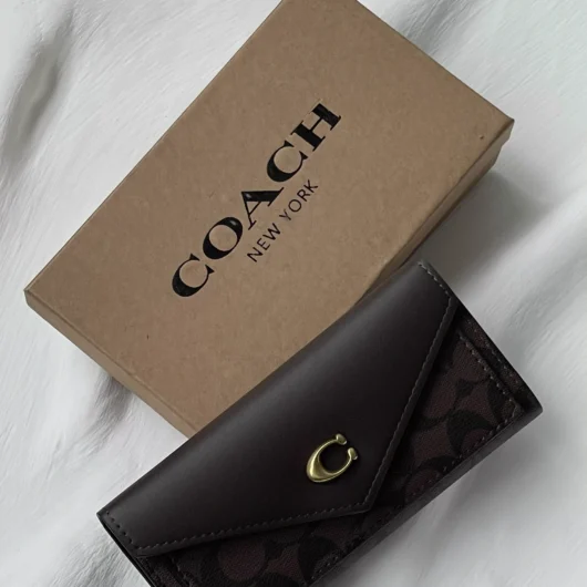 Гаманець Coach візитниця великий шоколадний
