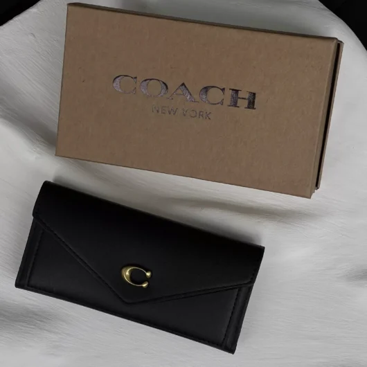 Гаманець Coach візитниця великий чорний класичний