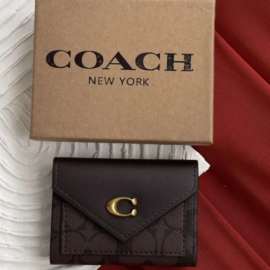Гаманець Coach маленький шоколадний
