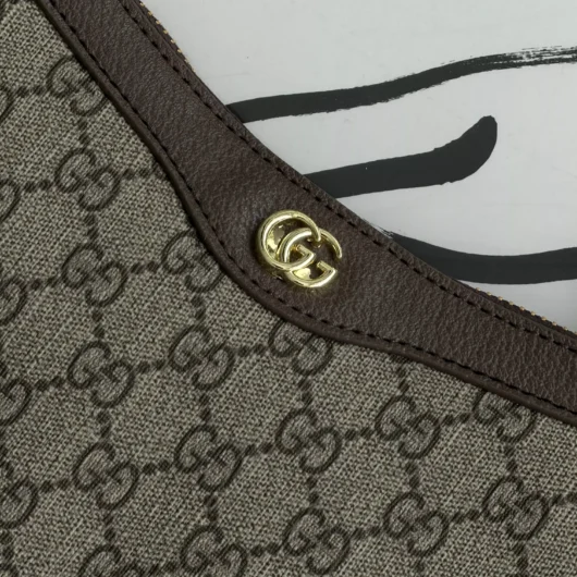 Сумка Gucci Ophidia коричневий з короткою ручкою