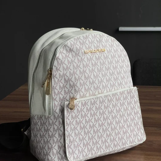Рюкзак  Michael Kors Kenly Medium Adina біло-пудровий