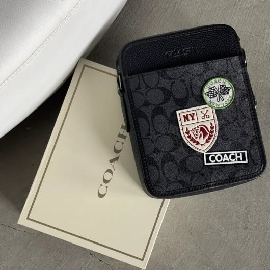 Сумка чоловіча COACH Sullivan Crossbody In Signature Canvas With Patches чорний