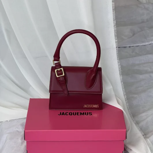 Сумка Jacquemus Le Chiquito Moyen Boucle Premium бордовий