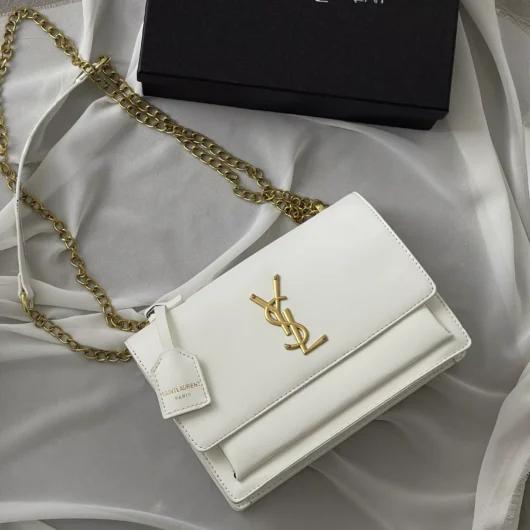Жіноча сумочка Saint Laurent Sunset Medium білий