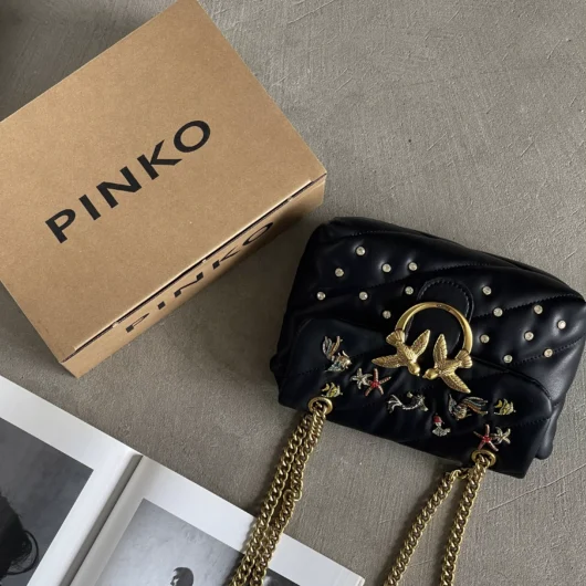 Жіноча сумка Pinko Mini Love Puff Sea Jewels Bag чорний