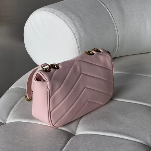 Жіноча сумка Yves Saint Laurent Loulou leather bag Medium size рожевий
