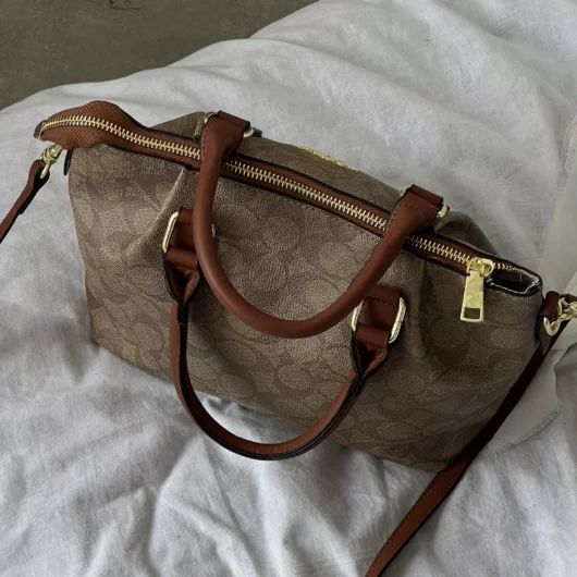 Сумка Coach Georgia Satchel Bag коричнево-бежевий
