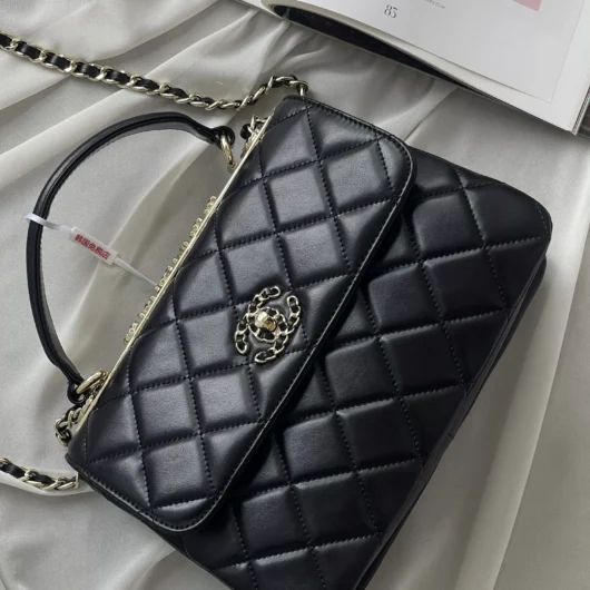 Chanel Trendy CC White Lambskin — Premium чорний