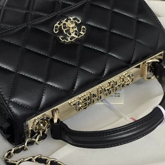 Chanel Trendy CC White Lambskin — Premium чорний