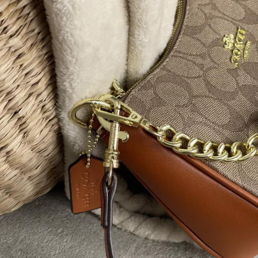 Сумка Coach Bolso de hombro Teri бежевий