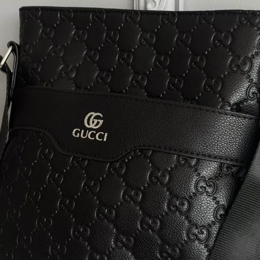 Сумка чоловіча месенджер через плече стеганий Gucci