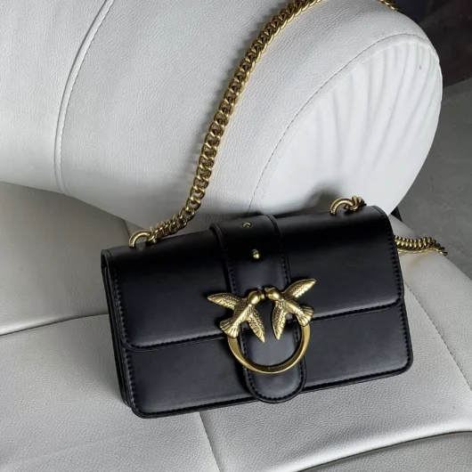 Сумка через плече Pinko Love One Mini Vitello Seta чорний
