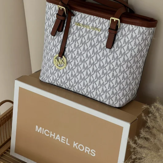 Сумка жіноча Michael Kors Jet Set Travel Extra-Small Top-zip Tote білий