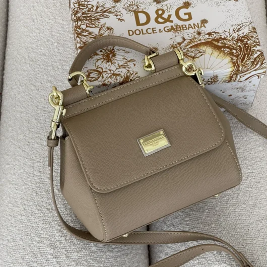Сумка Dolce&Gabbana Sicily 18cm — Premium бежевий