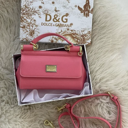 Сумка Dolce&Gabbana Sicily 19cm — Premium рожевий