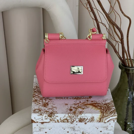 Сумка Dolce&Gabbana Sicily 18cm — Premium рожевий