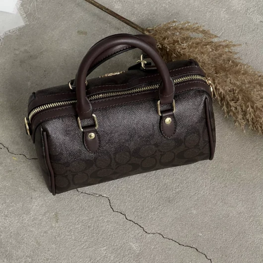 Сумка Coach Mini Rowan Crossbody  In Signature шоколадний