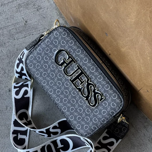 Сумка через плече Guess big logo крос боді чорний