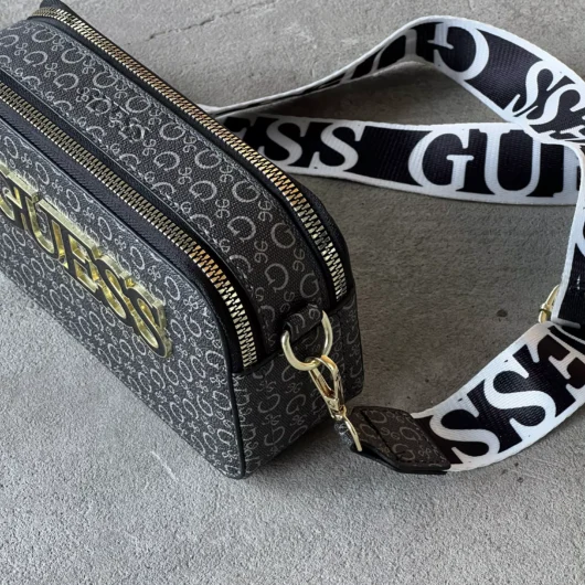 Сумка через плече Guess big logo крос боді чорний