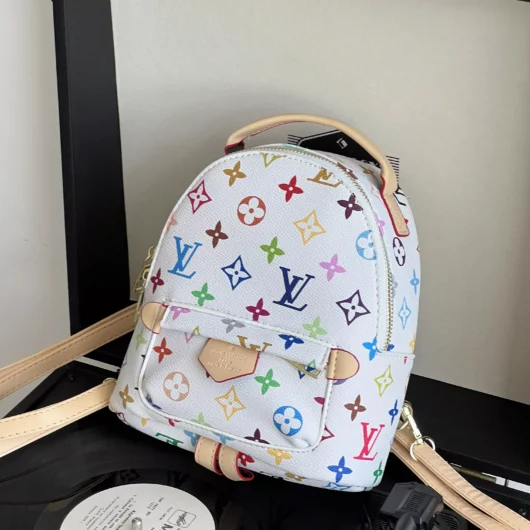 Рюкзак Louis Vuitton  Palm Springs Mini білий монограм