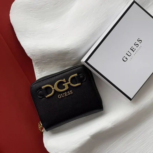 Гаманець Guess Dagan 4G logo чорний класичний