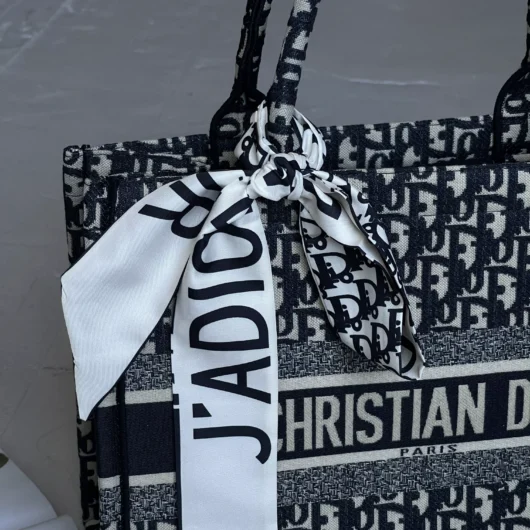 Сумка Dior шопер тканевий Large size чорний