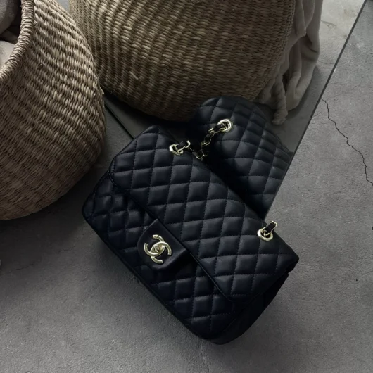 Жіноча сумка Chanel Classic чорний золото
