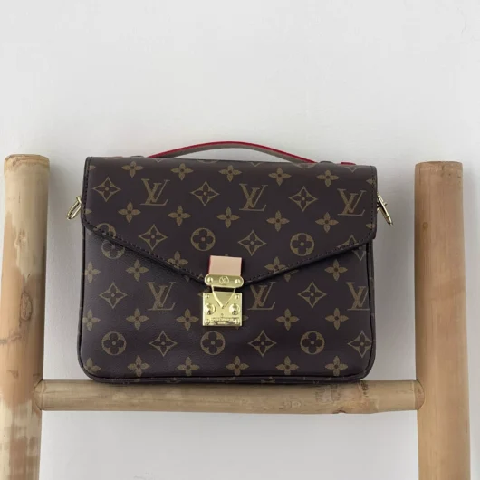 Сумка Louis Vuitton Pochette Metis Medium size коричневий + світлий беж