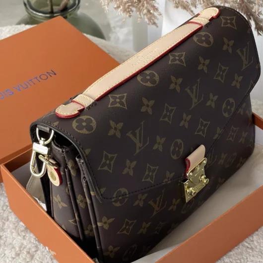 Сумка Louis Vuitton Pochette Metis Medium size коричневий + світлий беж