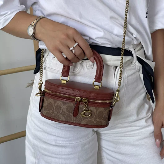 Сумка Coach Trail Crossbody 17 бежевий