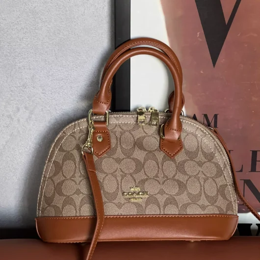 Сумка Coach Mini Sierra Satchel бежевий