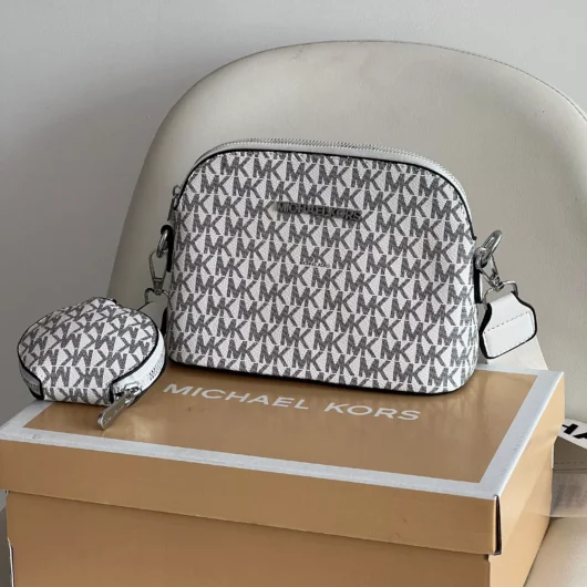 Сумка Michael Kors крос боді через плече 2в1 білий