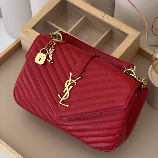 Сумка Saint Laurent College Medium In Quilted червоний
