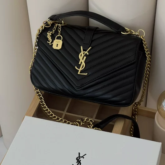 Сумка Saint Laurent College Medium In Quilted чорний