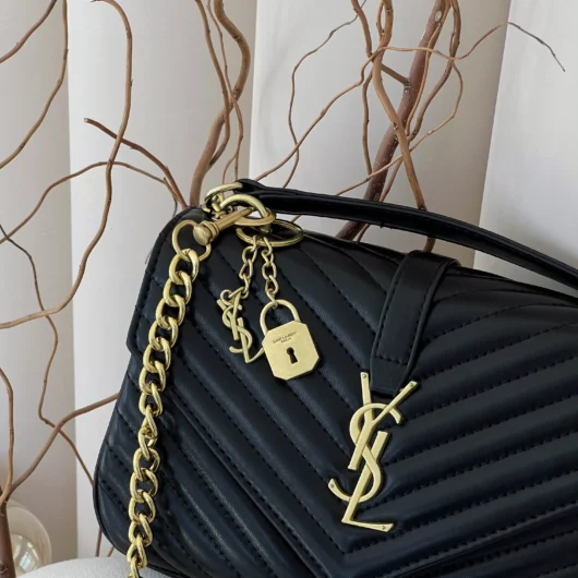 Сумка Saint Laurent College Medium In Quilted чорний