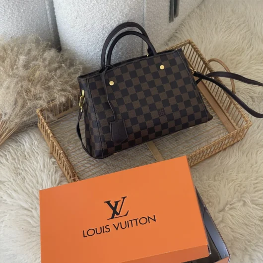 Сумка Louis Vuitton Montaigne Handbag in Monogram коричневий шахмати