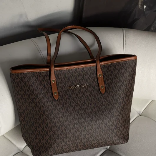Сумка Michael Kors шопер коричневий+коричневі ручки