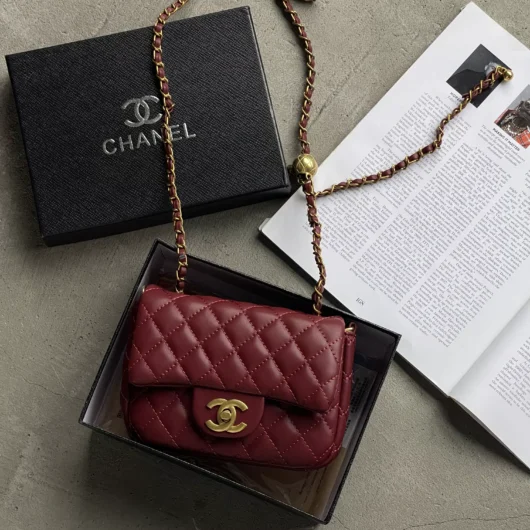 Сумка жіноча Chanel міні — ЛЮКСОВА ЯКІСТЬ бордовий