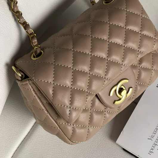 Сумка жіноча Chanel міні — ЛЮКСОВА ЯКІСТЬ бежевий